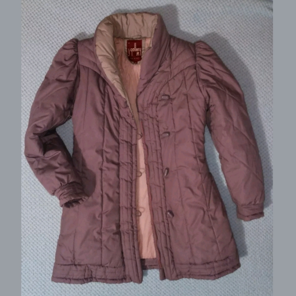 VINTAGE J. Gallery Puffer Coat Light Purple XS